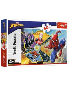 Puzzle 60 elementów Spiderman W sieci 17372 Trefl