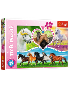 Puzzle 200 elementów Piękne konie 13248 Trefl