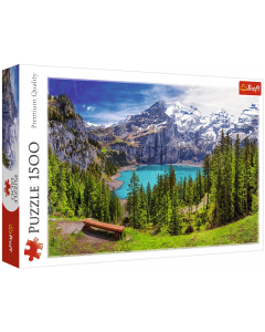 Puzzle 1500 elementów Jezioro Oeschinen Alpy 26166 Trefl