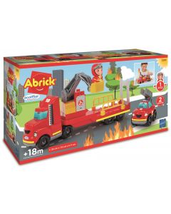 Wóz strażacki z figurką i autkiem 34 elementy 7600003290 Abrick