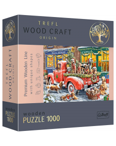 Drewniane puzzle 1000 elementów Pomocnicy Świętego Mikołaja 20170 Trefl