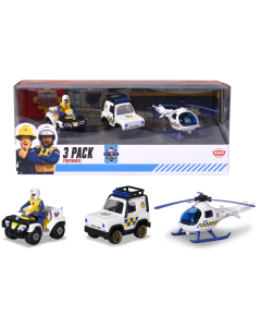 Strażak Sam Zestaw 3 pojazdów policyjnych 203092006 Dickie Toys
