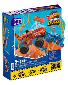Mega Hot Wheels Monster Truck Tiger Shark Kaskaderski skok HKF88 Mattel