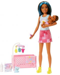 Lalka Barbie Skipper Babysitters Opiekunka Usypianie maluszka HJY34 Mattel