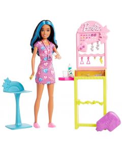 Lalka Barbie Skipper Pierwsza praca - Przekłuwanie uszu HKD78 Mattel