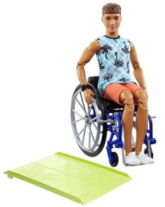 Lalka Ken Fashionistas na wózku inwalidzkim HJT59 Mattel