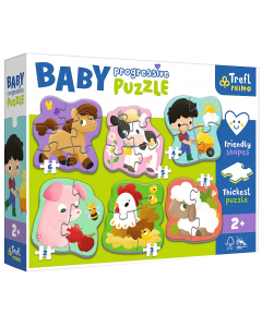 Puzzle Baby Progressive 6w1 Farma 44000 Trefl