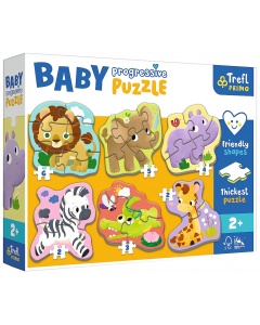 Puzzle Baby Progressive 6w1 Safari 44002 Trefl