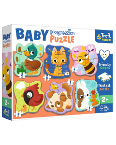 Puzzle Baby Progressive 6w1 Zwierzęta 44003 Trefl