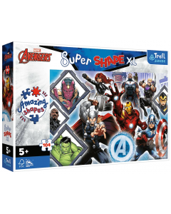 Puzzle 104 elementy Super Shape XL Twoi ulubieni Avengersi 50018 Trefl