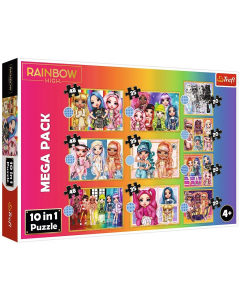 Puzzle 10w1 Kolekcja modnych laleczek Rainbow High 96000 Trefl