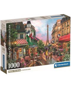 Puzzle 1000 elementów HQ Compact Kwiaty w Paryżu 39705 Clementoni