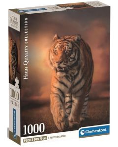 Puzzle 1000 elementów HQ Compact Tygrys 39773 Clementoni