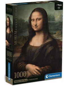 Puzzle 1000 elementów Compact Kolekcja Muzealna Mona Lisa 39708 Clementoni