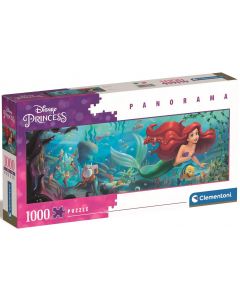 Puzzle 1000 elementów Panorama Disney Princess Arielka 39658 Clementoni