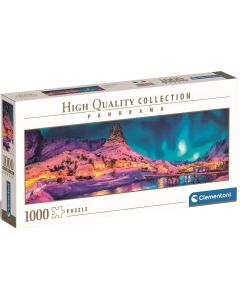 Puzzle 1000 elementów HQ Panorama Kolorowa noc 39747 Clementoni