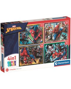 Puzzle 4w1 SuperColor Spiderman 21515 Clementoni