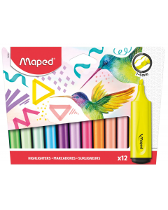 Zakreślacz Fluo Peps 6 kolorów fluo + 6 kolorów pastelowych 740901 Maped