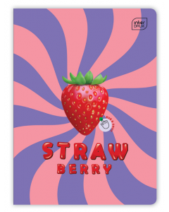 Zeszyt A5 zapachowy 32 kartki kratka Straw Berry Interdruk