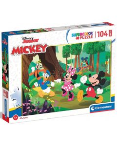 Puzzle Maxi 104 elementy SuperColor Mickey i przyjaciele 23772 Clementoni