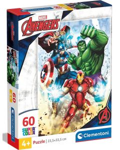Puzzle 60 elementów SuperColor Avengers Marvel 26193 Clementoni