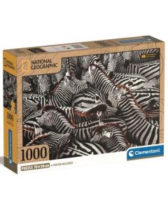 Puzzle 1000 elementów National Geographic Zebry 39729 Clementoni