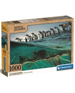 Puzzle 1000 elementów National Geographic Pingwiny 39730 Clementoni