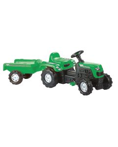 Traktor na pedały z przyczepą zielony DL8246 Wader