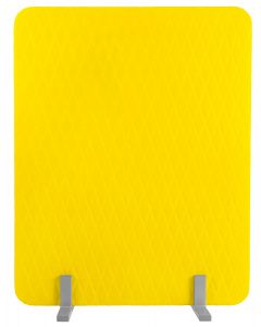 Parawan akustyczny - stojący żółty niski