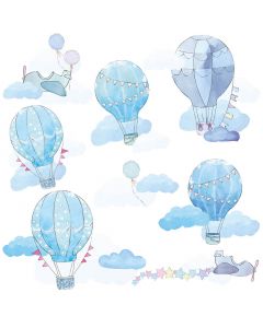 Naklejka ścienna – Balony niebieskie