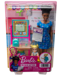 Lalka Barbie Nauczycielka zestaw z akcesoriami HCN20 Mattel