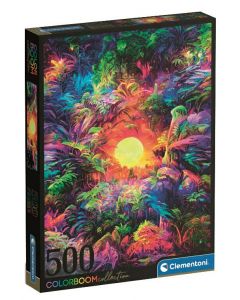 Puzzle 500 elementów ColorBoom Psychodeliczny wschód słońca w dżungli 35518 Clementoni