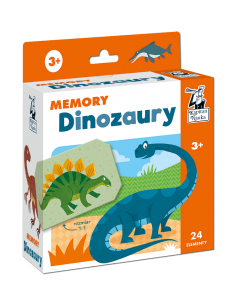 Memory Dinozaury 24 elementy +3 lata Kapitan Nauka