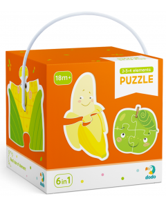 Puzzle 2-3-4 elementy Owoce i warzywa DOP300155 Dodo
