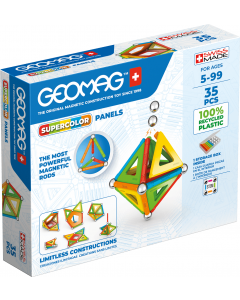 Klocki magnetyczne Supercolor Panels Recycled 35 elementów G377 Geomag