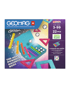 Klocki magnetyczne Glitter Recycled 22 elementów G534 Geomag