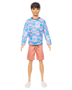 Lalka Ken Fashionistas nr 219 bluza w serca HRH24 Mattel
