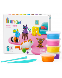 Hey Clay. Masa plastyczna Puchate Zwierzaki HCL15023 TM Toys