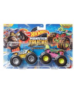 Hot Wheels Monster Trucks 2-pak Demolition Doub Haul Y'All vs Rodger Dodger 1:64 HWN60 Mattel