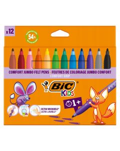 Flamastry Kids Comford Jumbo 12 kolorów Bic