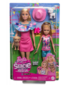 Lalki Barbie Stacie i Barbie 2-pak lalek HRM09 Mattel