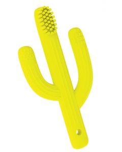 Silikonowa szczoteczka sensoryczna Kaktus żółta 45438 GiliGums