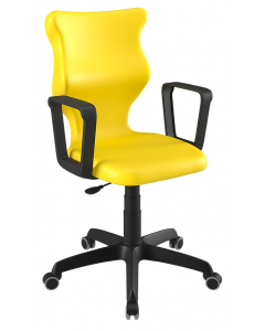Krzesło Twist z podłokietnikami rozmiar 5 żółty