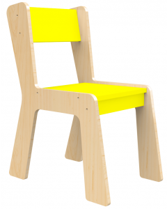 Krzesełko drewniane rozmiar 0 zółte