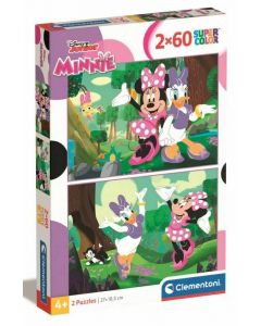 Puzzle 2x60 elementów SuperColor Disney Myszka Minnie 24815 Clementoni