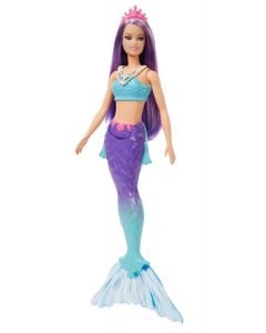 Lalka Barbie Syrenka fioletowo-niebieski ogon HGR10 Mattel