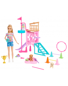 Barbie Plac zabaw Piesków z lalką Stacie Zestaw filmowy HRM10 Mattel