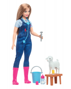 Lalka Barbie kariera Weterynarka na farmie HGR42 Mattel