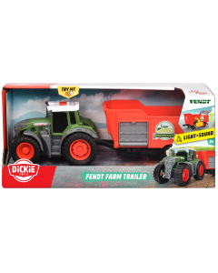 Traktor Fendt z przyczepą światło i dźwięk 26 cm 203734001 Farm Dickie Toys