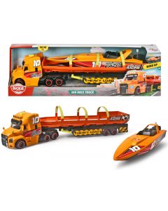 Pojazd City Ciężarówka Sea Race Truck z motorówką 41 cm 203747009 Dickie Toys